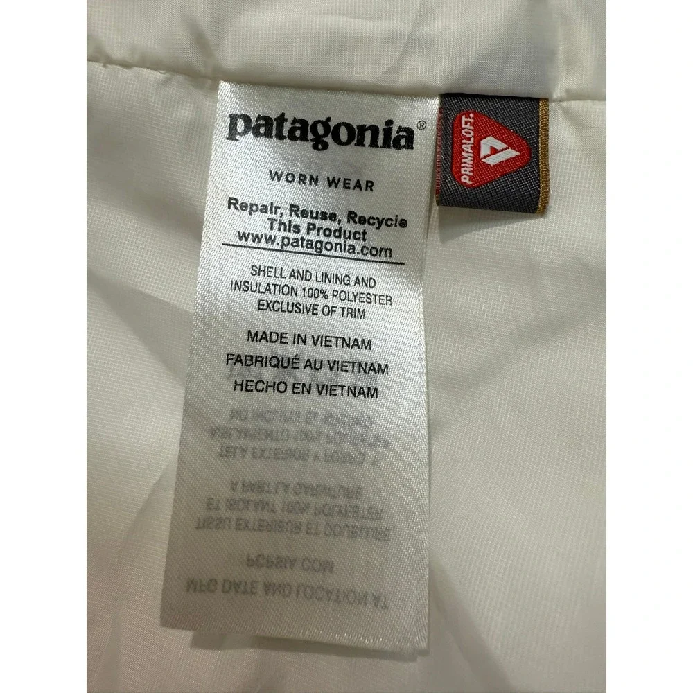 Patagonia Womens White Full Zip Quilted Insulated Jacket Puffer Coat - Picture 6 of 8